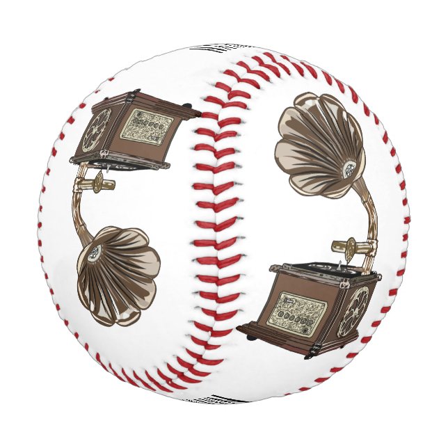Turntable cartoon illustration  baseball (Angled)
