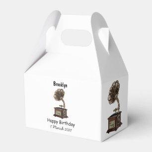 Turntable cartoon illustration favour box