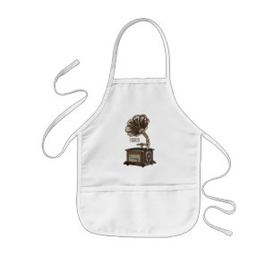 Turntable cartoon illustration kids apron