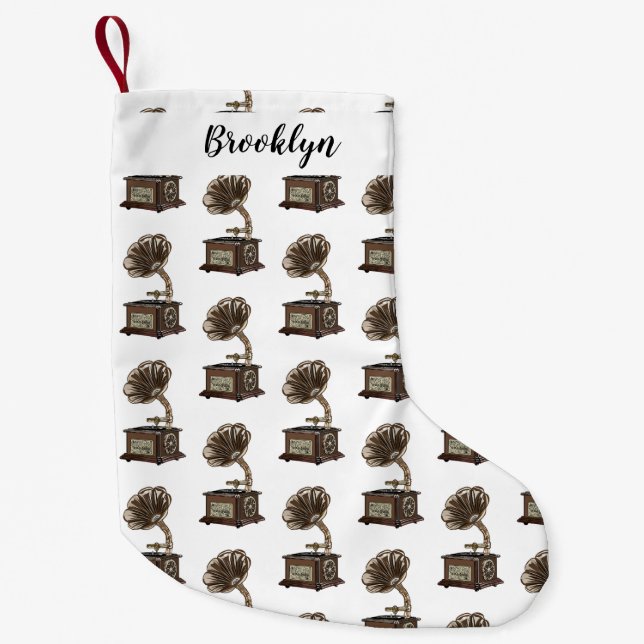 Turntable cartoon illustration small christmas stocking (Front)