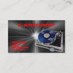 Turntable Dj Business Card