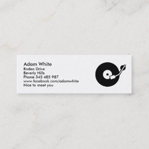 Turntable DJ Mini Business Card