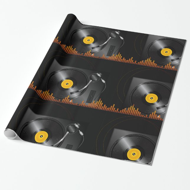 Turntable Glossy Wrapping Paper (Unrolled)