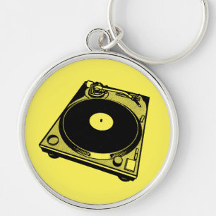 Turntable Graphic  Key Ring