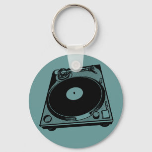 Turntable Graphic Key Ring