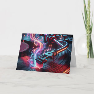 Turntable Music For Birthday Card
