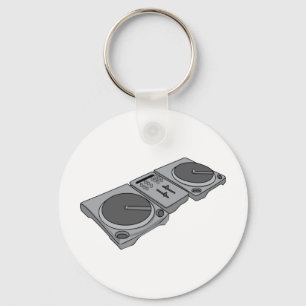 Turntable Phonograph Record Player DJ Key Ring