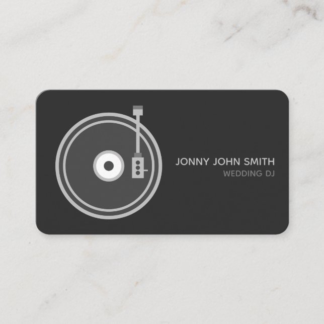 Turntable Vinyl Record Player for Music Business Card (Front)