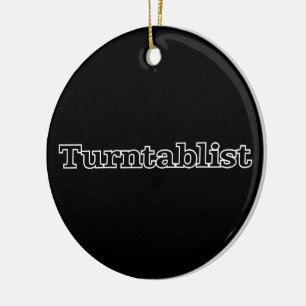 Turntablist Ceramic Tree Decoration