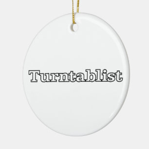 Turntablist Ceramic Tree Decoration