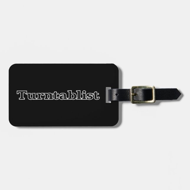 Turntablist Luggage Tag (Front Horizontal)