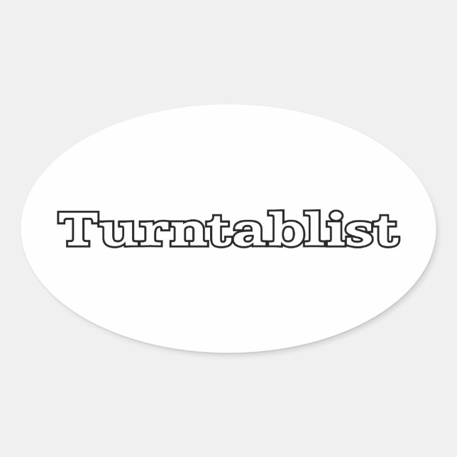 Turntablist Oval Sticker (Front)