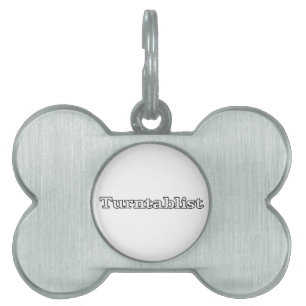 Turntablist Pet Name Tag