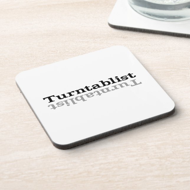 Turntablist ʇsılqɐʇuɹn⊥ coaster (Left Side)