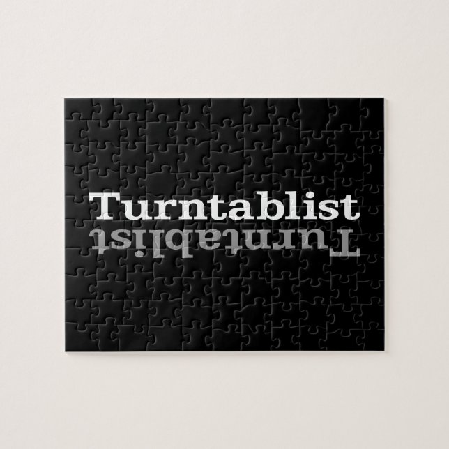 Turntablist ʇsılqɐʇuɹn⊥ jigsaw puzzle (Horizontal)