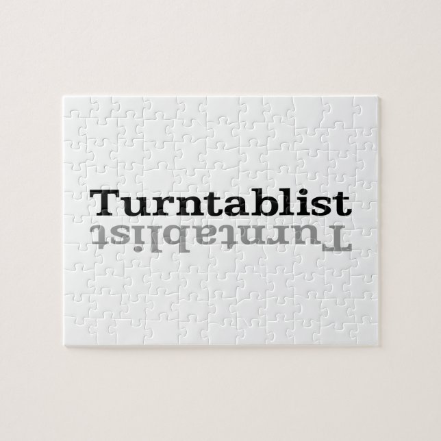 Turntablist ʇsılqɐʇuɹn⊥ jigsaw puzzle (Horizontal)