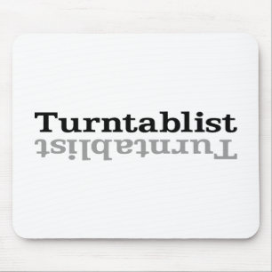 Turntablist ʇsılqɐʇuɹn⊥ mouse pad