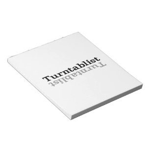 Turntablist ʇsılqɐʇuɹn⊥ notepad