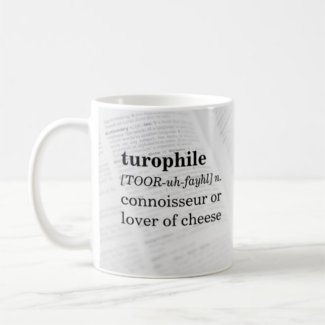 Turophile Connoisseur of Cheese Coffee Mug (Left)