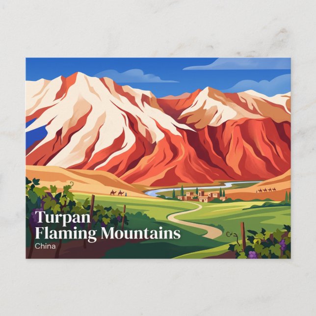 Turpan Flaming Mountains China Postcard (Front)