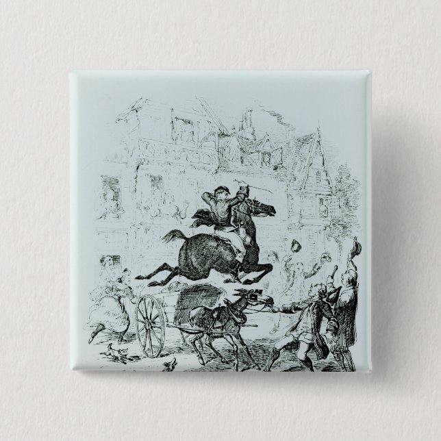 Turpin's  Flight Through Edmonton 15 Cm Square Badge (Front)