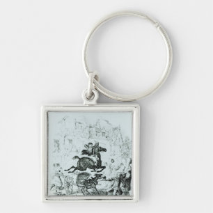 Turpin's  Flight Through Edmonton Key Ring