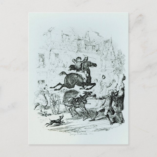 Turpin's  Flight Through Edmonton Postcard (Front)