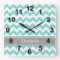 Turq / Aqua Wht Chevron Grey Name Monogram