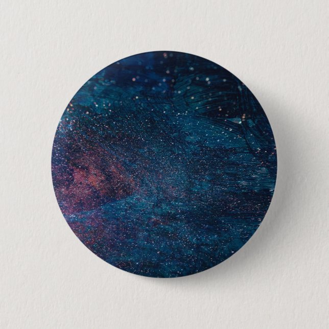 Turqouise Galaxy Paint Sparkles 6 Cm Round Badge (Front)