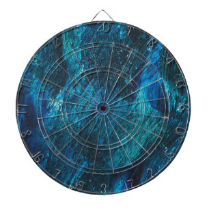 Turqouise Galaxy Paint Sparkles Dartboard