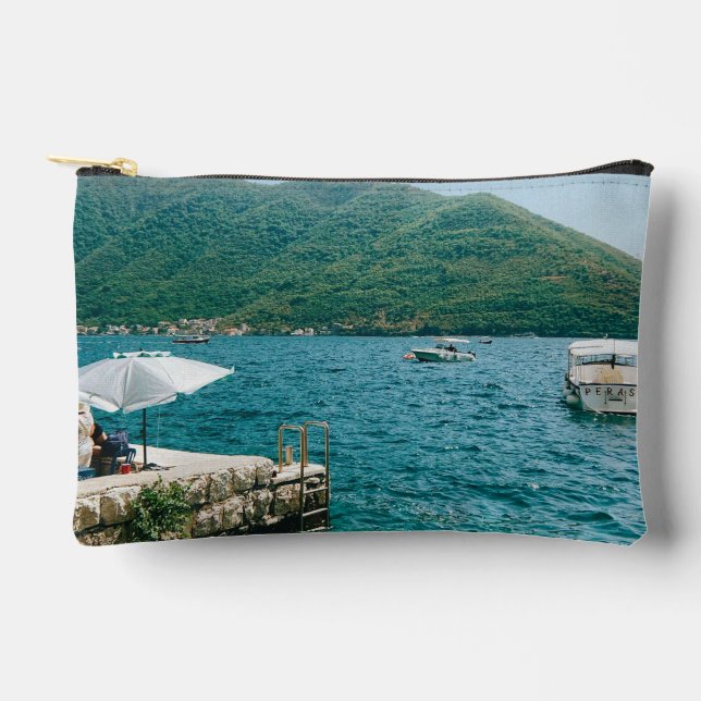 Turqouise waters of Perast - Montenegro  Accessory Pouch (Front)