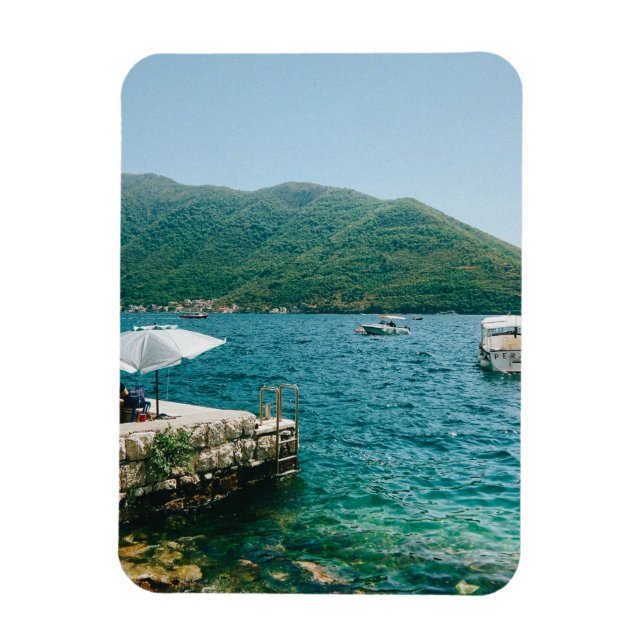 Turqouise waters of Perast - Montenegro  Magnet (Vertical)
