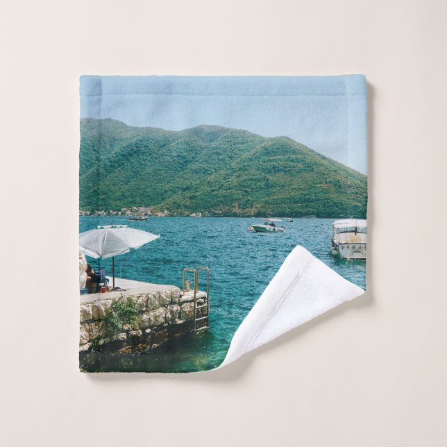 Turqouise waters of Perast - Montenegro  Wash Cloth (Wash Cloth)