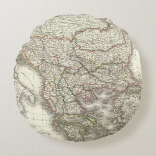 Turquie d'Europe, Grece - Turkey and Greece Round Cushion