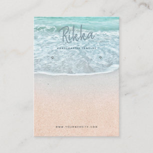 Turquioise Ocean Earring Display Business Card