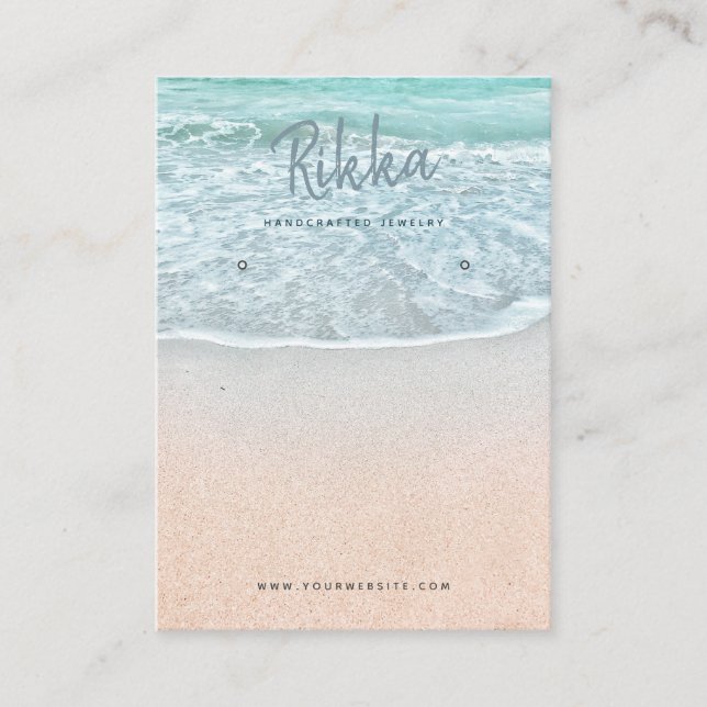 Turquioise Ocean Earring Display Business Card (Front)