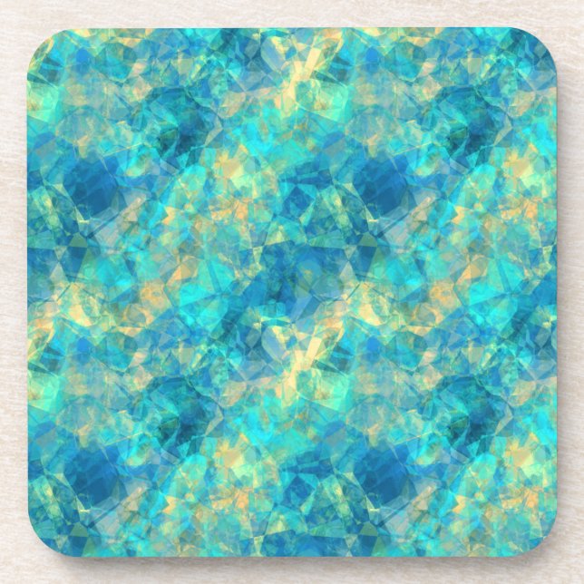 Turquise Crumpled Texture Coaster (Front)