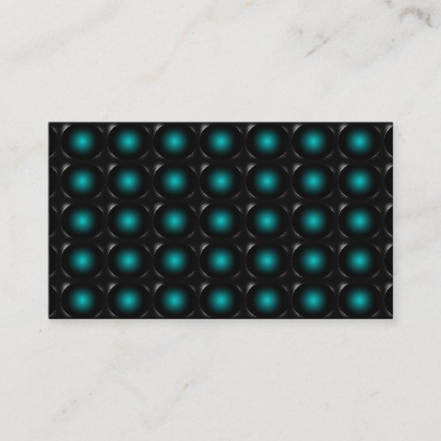 Turquoise 3D Illusion Unusual Business Card 3 (Front)