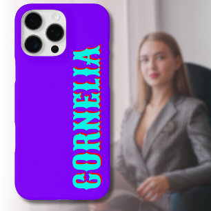 Turquoise 3D Red Modern Name Funny Neon Indigo iPhone 16 Pro Max Case