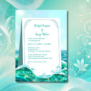 turquoise abstract coastal  wedding
