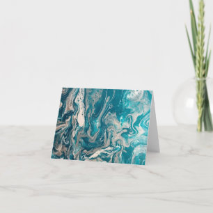 Turquoise Abstract Note Cards