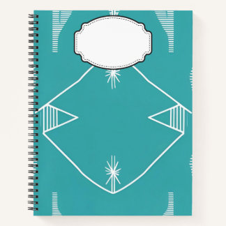 Turquoise Abstract Spiral Notebook