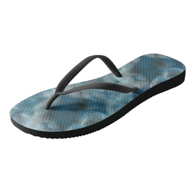 Turquoise Abstract Thongs (Angled)