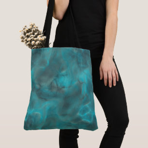 Turquoise Abstract Tote Bag