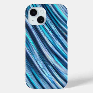 Turquoise Abstract Wave Pattern Phone Case
