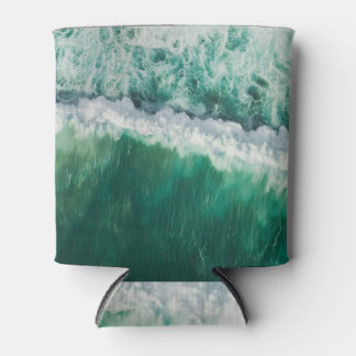 Turquoise Aerial Wave: Drone Shot Can Cooler