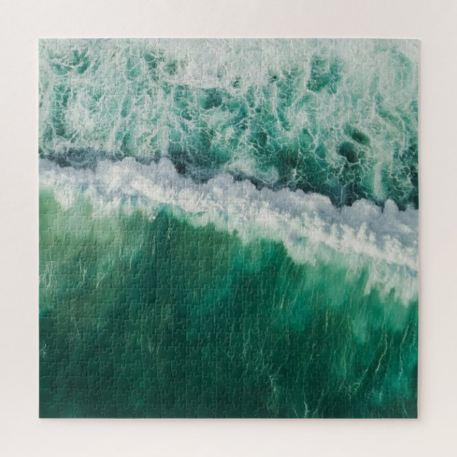 Turquoise Aerial Wave: Drone Shot Jigsaw Puzzle (Vertical)