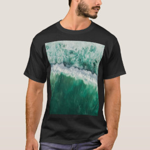 Turquoise Aerial Wave: Drone Shot T-Shirt