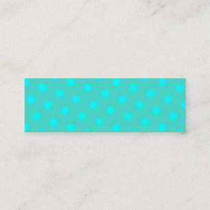 Turquoise and Aqua Polka Dots Mini Business Card