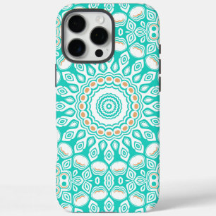 Turquoise and Beige Ocean Mandala Pattern iPhone 16 Pro Max Case